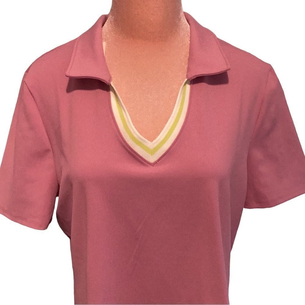 SINCERELY JULES NWT WOMENS LARGE V NECK ACTIVE WEAR TOP BLOUSE LARGE - Picture 2 of 8